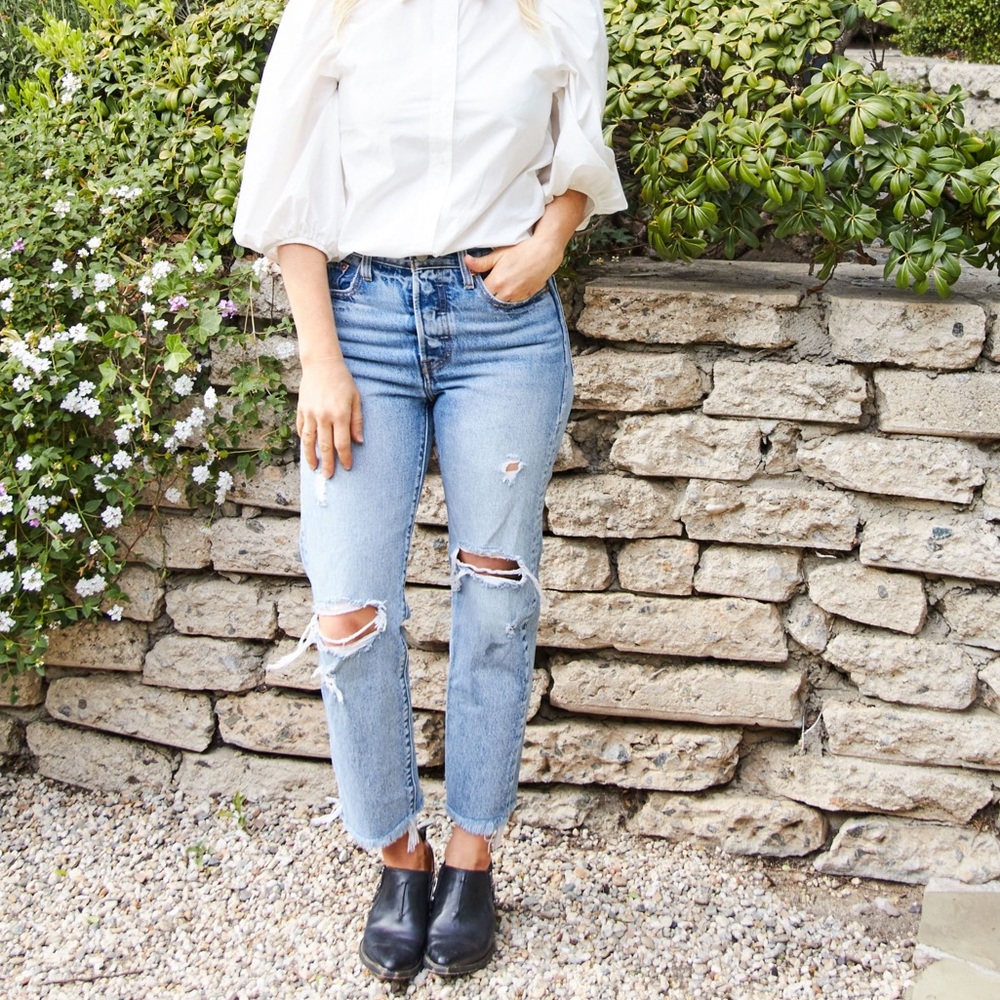 Levi’s 501 distressed vintage jeans